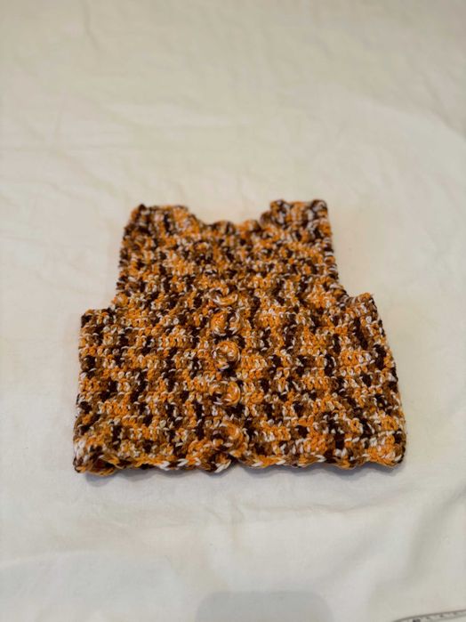 Set crosetat cu fustita si vesta, pentru fetite