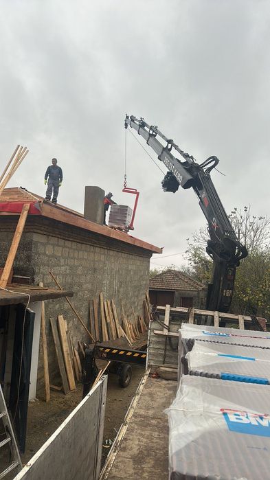 Камион с кран 24.5м  Транспортни услуги с кран варна кран Варна