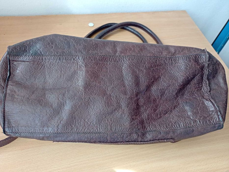 Чанта шоколадово кафяво естествена кожа