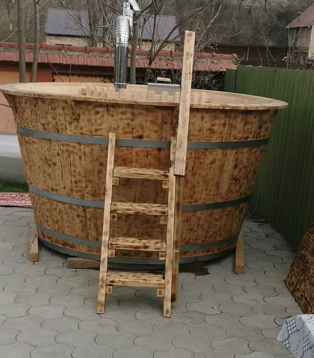 Ciubar | Hot Tube | Piscina | Cada din lemn cu soba din inox