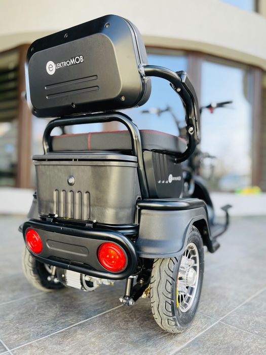 Tricicleta Triciclu Electrica cu 2 Locuri Baterie 20Ah Scuter 650W ‼️