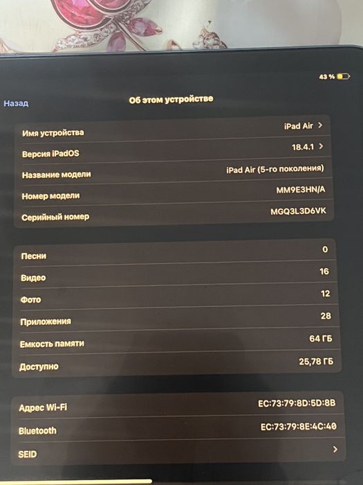 Ipad air 5 поколения