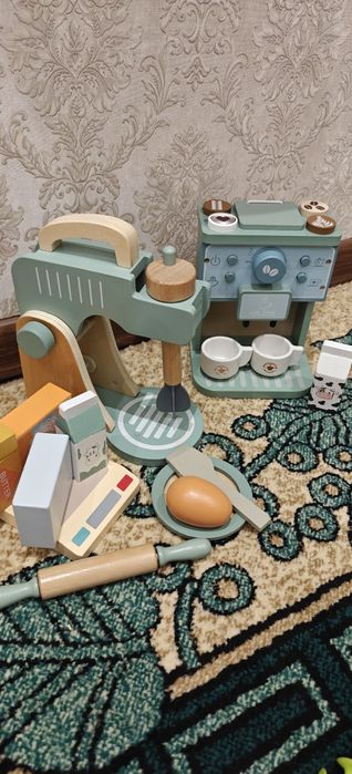 Кофемашина и Миксер деревянные игрушки