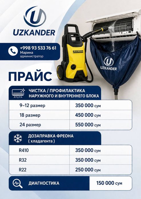 Глубокая Профилактика мойка кондиционеров карчером Читать описание!