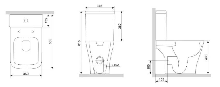Унитаз-компакт напольный Damixa Titan