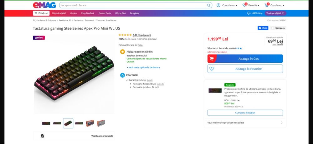Tastatura Apex pro mini WL