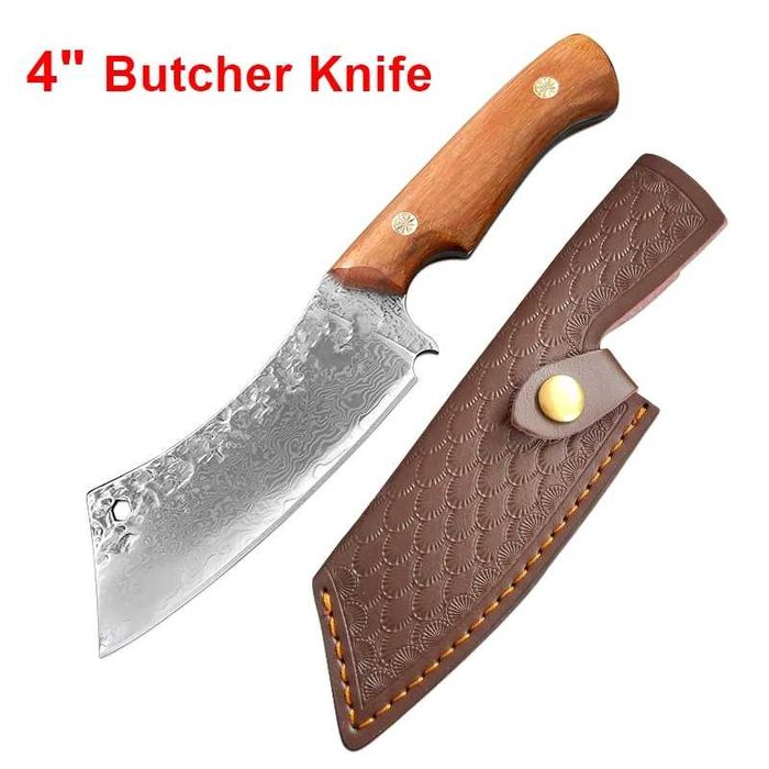 Ловни ножове 3 модела от дамаскова стомана: за дране, сатър, ловен