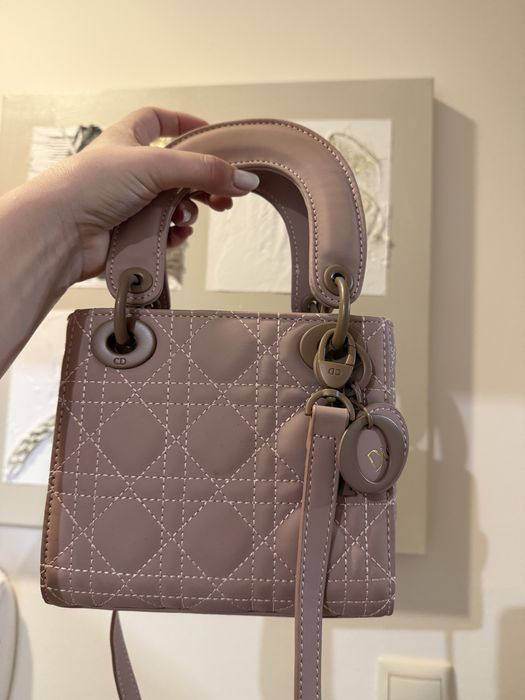 Чанта мини розов мат Dior