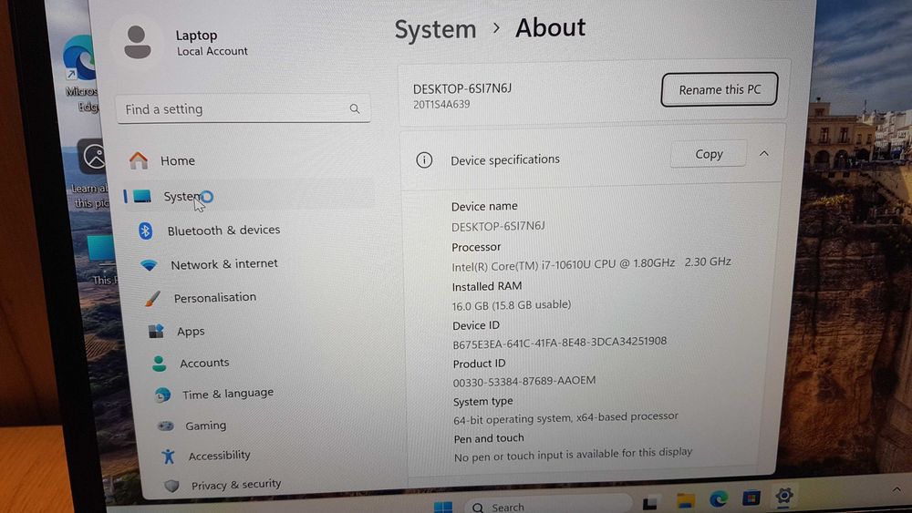 Lenovo Thinkpad T14s Intel Core i7-10610U