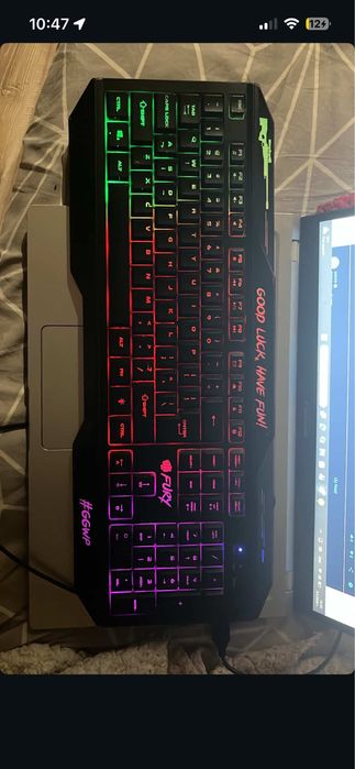 Клавиатура FURY, RGB с кабел