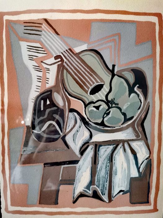 Картина литография ръчна хартия Сеат SEAT лимитирана колекцинерска