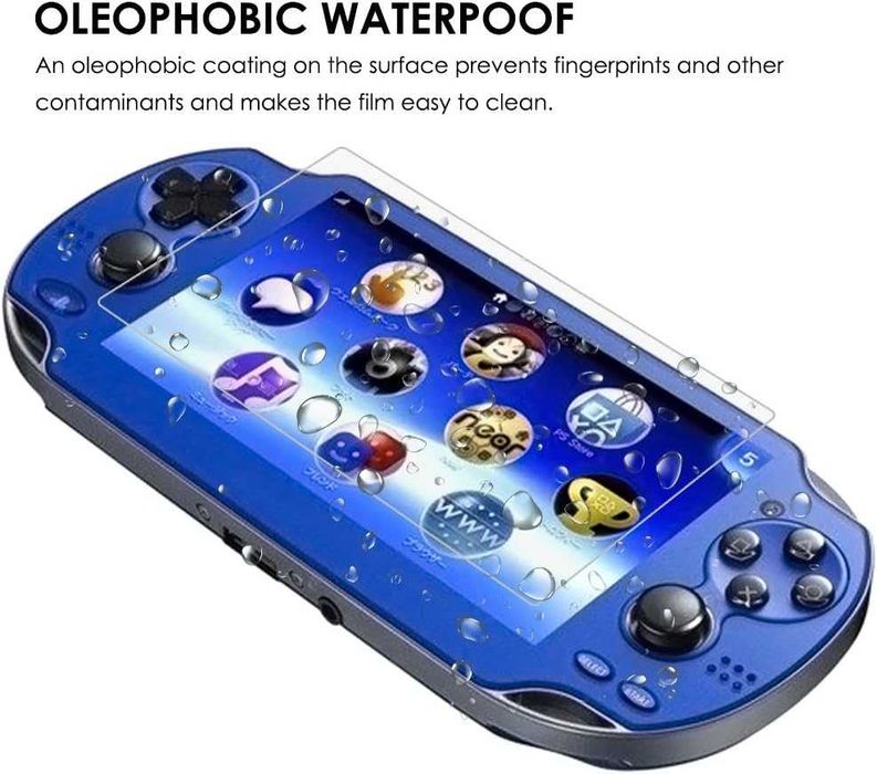 Протектор за Sony PS Vita 1000 – закалено стъкло 9H за екран + фолио за заден панел