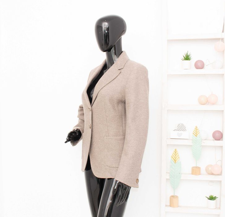 Weekend Max Mara оригинално дамско сако бежово 100% вълна L