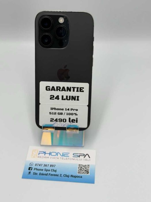 iPhone 14 Pro 512GB 100%- Din magazin,cu garantie! RATE TBI !