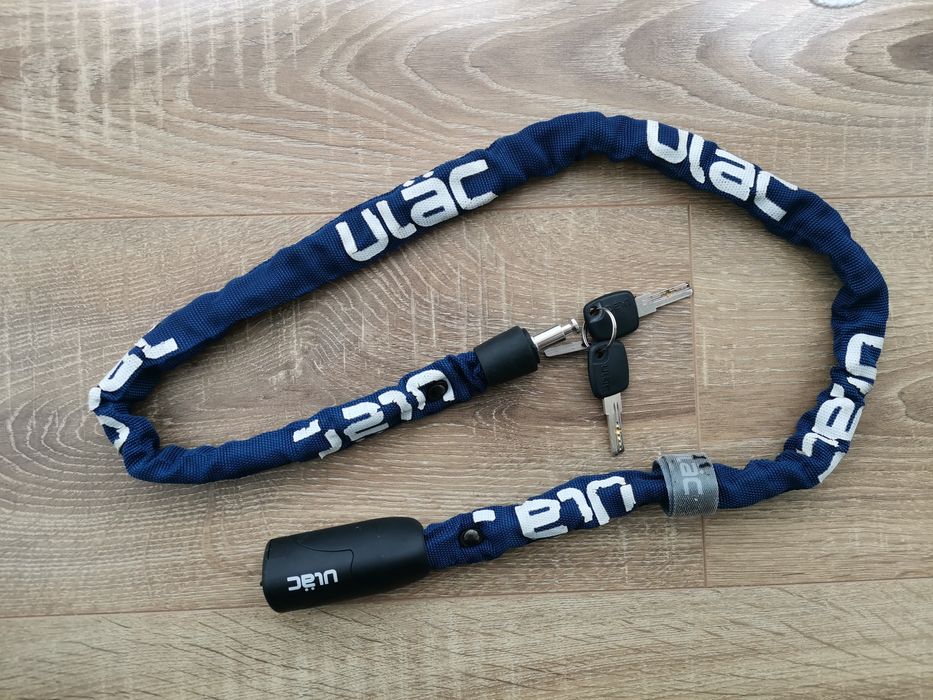 Lanț antifurt bicicletă sau trotinetă, din oțel călit, cu cheie