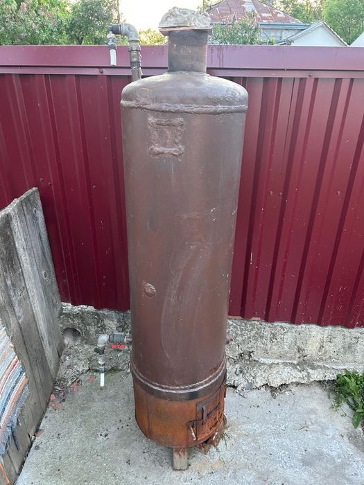 Ansamblu  boiler pe lemne pentru apa calda 100L