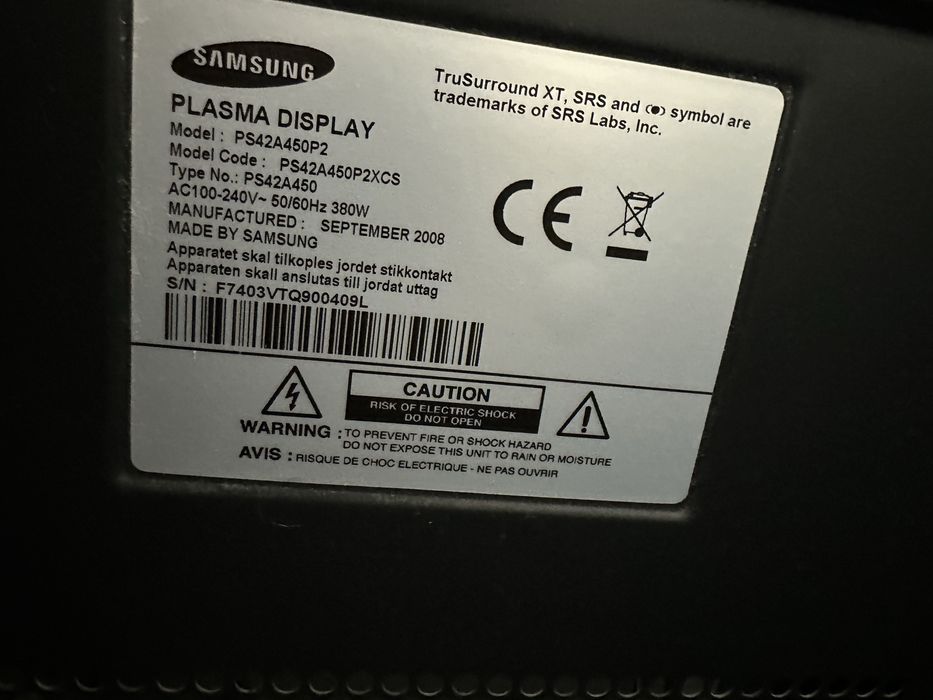 Телевизор плазменный 43 дюймов