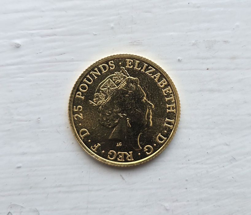 Moneda aur  2016 Lion of England 1/4 Oz Queen’s Beasts monedă aur 24k