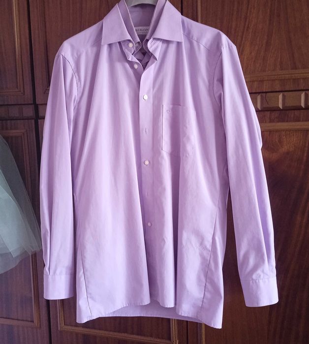 OLYMP Luxor 40 L/XL КАТО НОВА светловиолетова риза lavender shirt