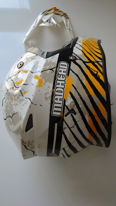 Индуру Крос мото ATV каска MADHEAD 1150 gr.  XXL 64 - M.L.XL. FOX очил