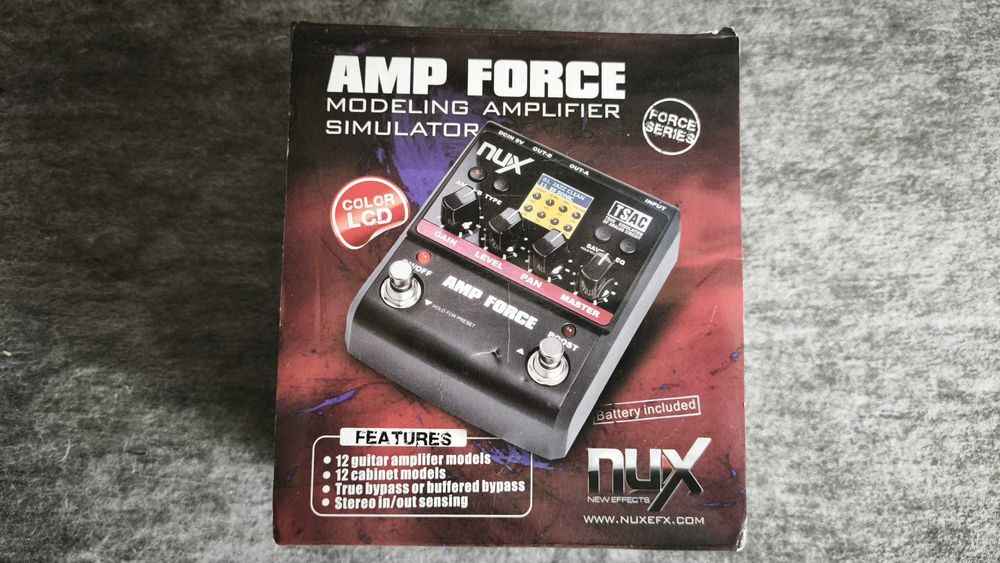 NUX AMP Force – Pedală digitală Amp Modelling / Cabinet Simulator / Boost pentru chitară electrică – În cutia originală