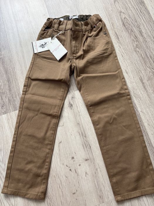 Blugi bej copii US Polo (5-6 ani) cu eticheta