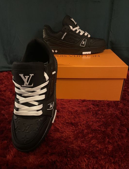 Adidași Sneakersi Louis Vuitton Black & White Skate Trainer