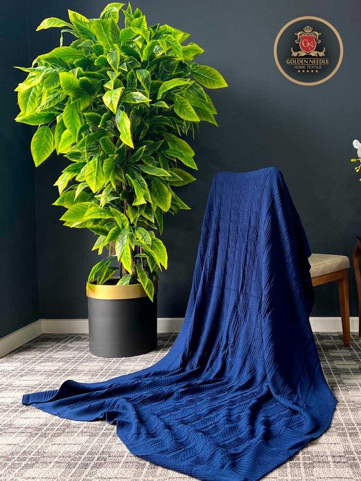 Вязаный плед 120×200 см — Подарка