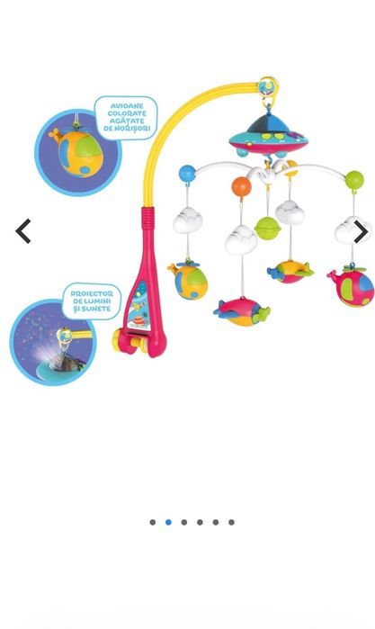 Vand carusel cu proiectie de lumini si sunete cu avioane Minibo