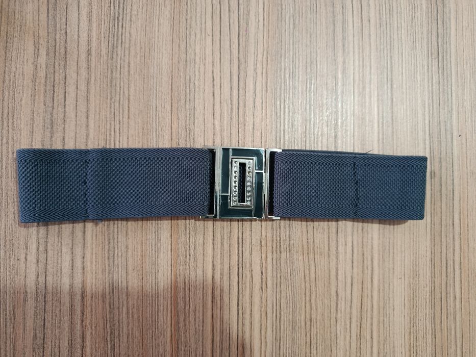 Curea elastica vintage gri pentru talie cu model elegant