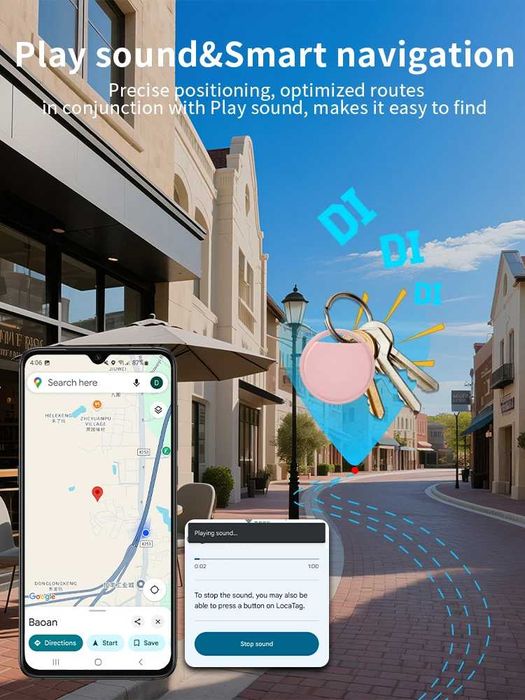 Set 4 taguri GPS tracker Android Find Hub, dispozitiv antipierdere