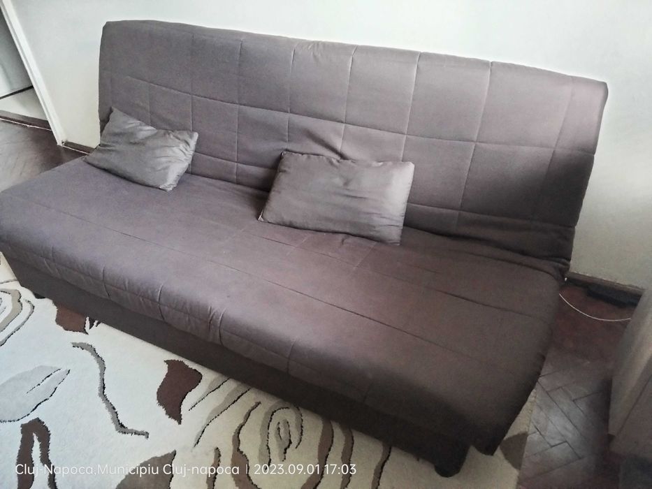 Canapea extensibila Click-Clack cu lada depozitare