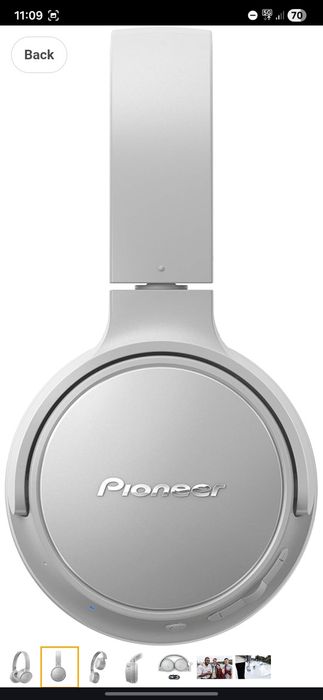 Casti Audio On-Ear Pioneer SE-S3BT-L, Bluetooth, Gri deschis