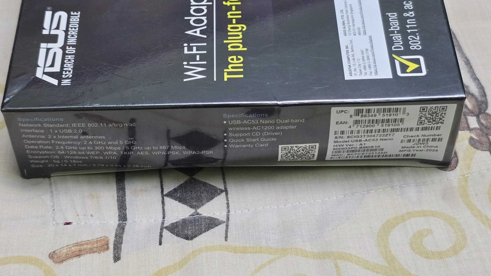 Wi-Fi Adaptor Asus USB-AC53 Nano Sigilat