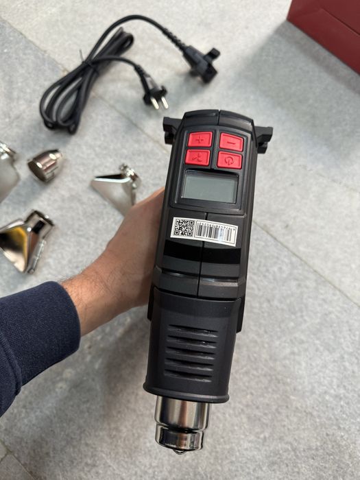 Фен строительный электронный табло