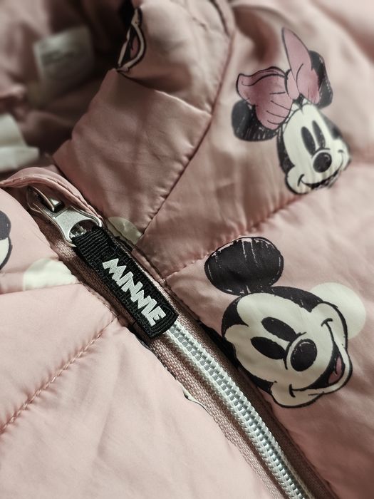 Детско зимно яке за момиче с Мини Маус и Мики Маус