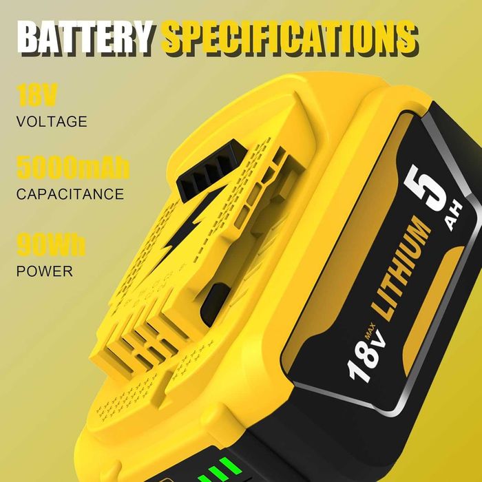 2X DCB184 Резервна батерия за Dewalt 18V 5000mAh за батерия Dewalt 1 бр- 29 , 2 бр- 51