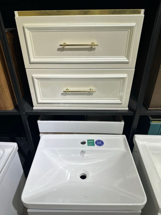 Тумба из ПВС (влагостойкий) с раковиной на любой вкус