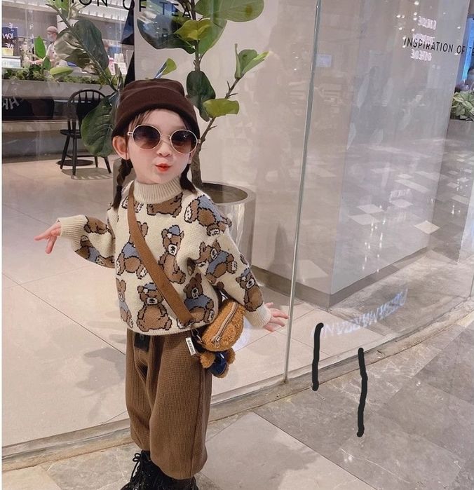 Теплый свитер для девочки, 2-4 года