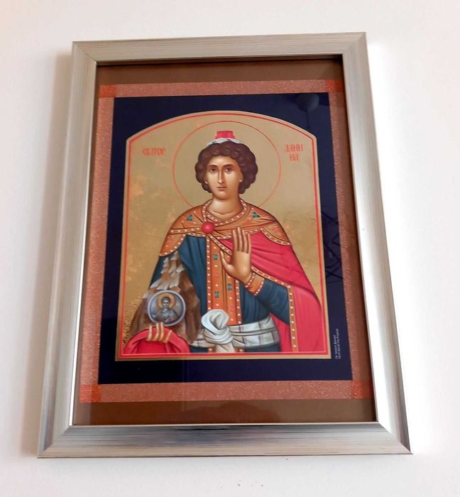 Икона Исус, Богородица, Св Иван Рилски, Св Данаил, Св Злата, Св Атанас