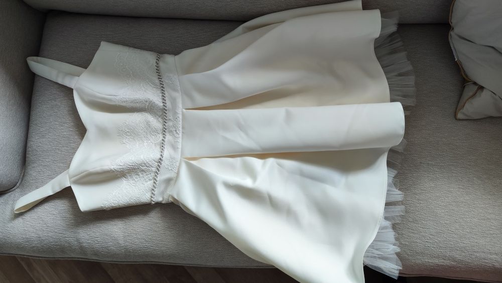 Рокли мама и бебе за кръщене, обувчици и диадема