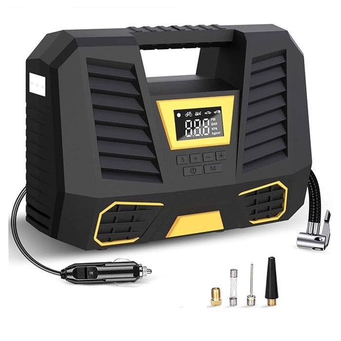 Качествен Дигитален компресор за гуми с фенер автомобил кола помпа