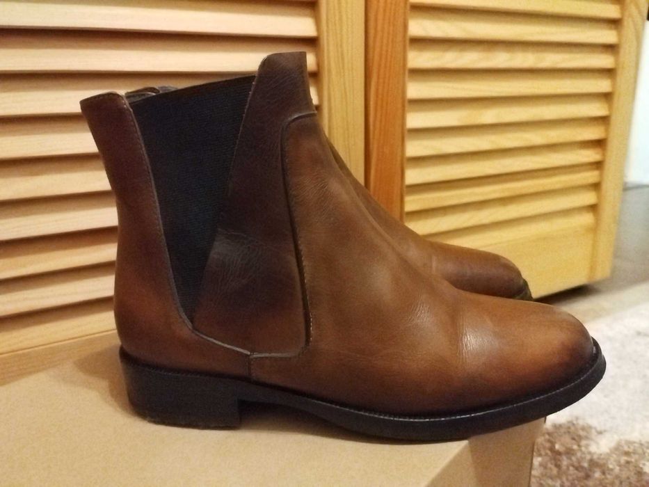 Ghete Chelsea din piele