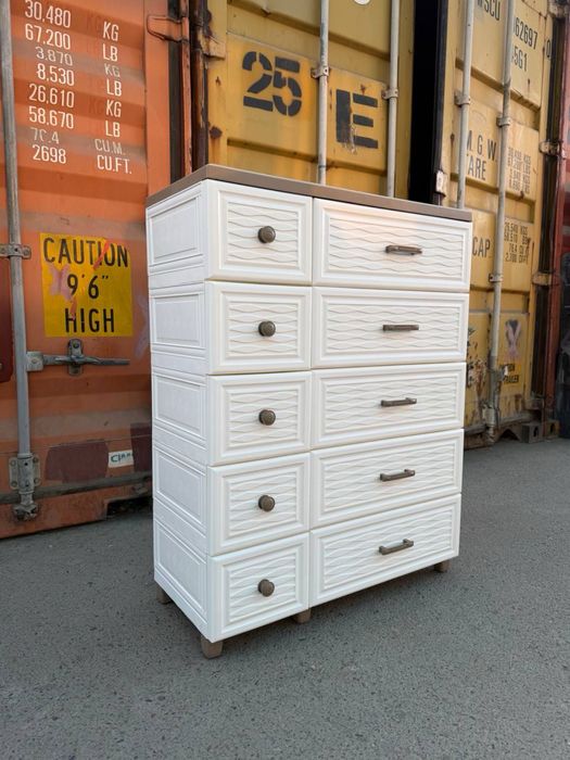 Пластиковый комод с 10 ящиками