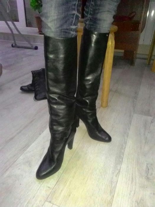 Кожанные сапоги осень,весна