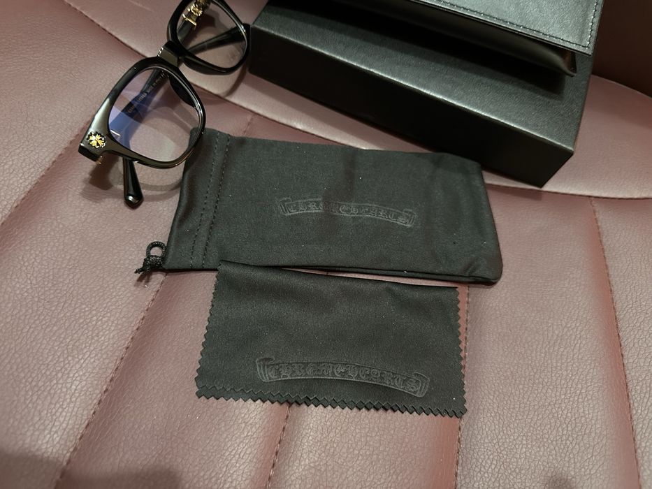 Чисто нови оптични очила Chrome Hearts Cox Ucker със златни елементи