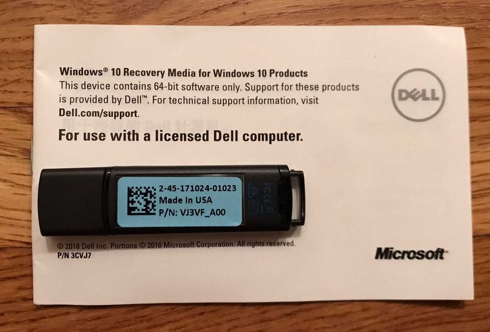 Stick bootabil Windows 10 Pro + licenta originala noua