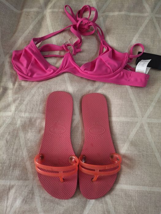Havaianas джапанки и бански топ.р37-38