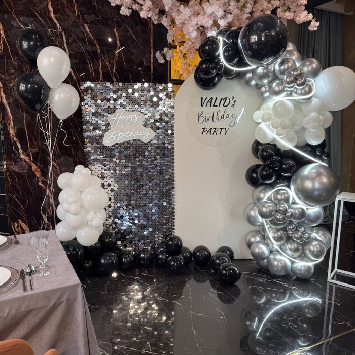 Оформление фотозон воздушными шарами.