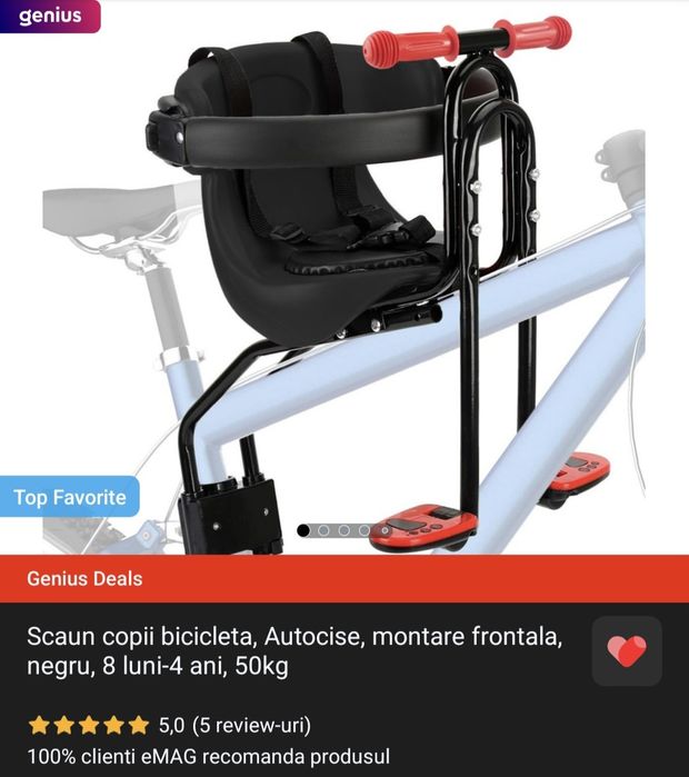 Scaun de copil pentru bicicletă